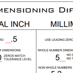 Inch Vs. Millimeter Dimensioning Differences Chart