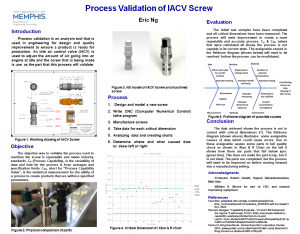 Process Validation of an IACV Screw